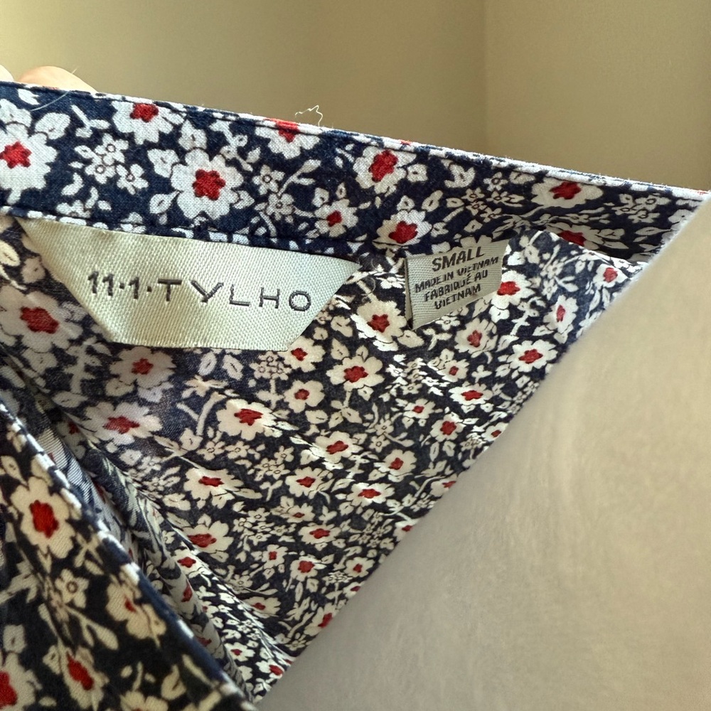 Anthropologie Floral Button-Down Dress - Black and White - Picture 2 of 5